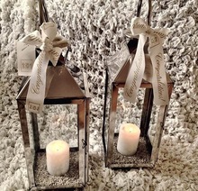 Contemporary Brass and Glass Candle Holders