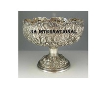 3A INTERNATIONAL Metal Decorative Antique Brass Bowl, Color : GOLDEN / WHITE / ROSE GOLD