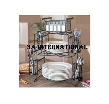 Double Tiers Kitchen Plate Rack, Color : Customized Color