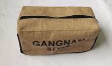 Jute Cosmetic Case With Zipper, Style : Handled