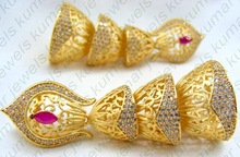 Filigree Ruby Jhumki