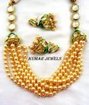 Kumar Jewels Kundan Double Broach Set, Main Stone : Pearl