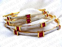 Stylish Ruby Cz Bangles