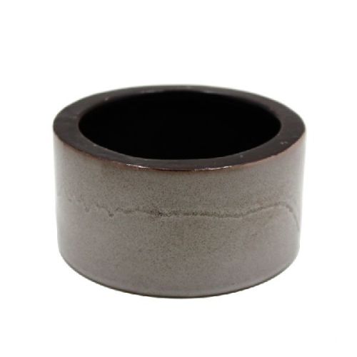 Brown Ceramic Round Small Flower Pot, For Storage, Feature : Eco-Friendly