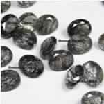 Black Rutile Oval Shape Faceted Cut Gemstone