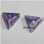 Charoite Triangle Shape Cabochon Gemstone