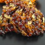 Hessonite Garnet Heart Smooth Gemstone Beads