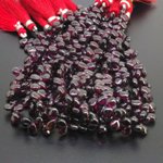 Rhodolite Garnet Pear Smooth Gemstone Beads, Size : 7 MM