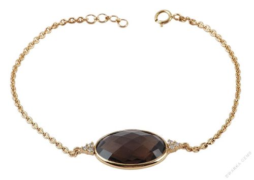 925 Sterling Silver Smoky Quartz Bracelet