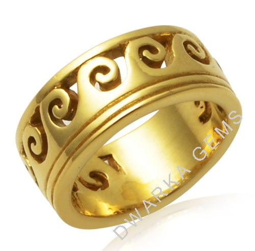 Kai Design Ring In 925 Sterling Silver Gold Plated