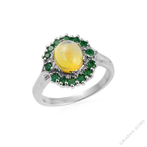 Natural Ethiopian Opal Gemstone Rings