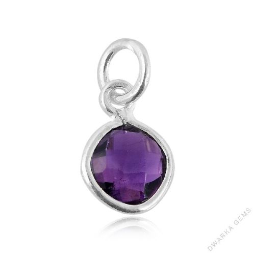 Natural Gemstone Pendants Amethyst Gemstone Silver Pendant