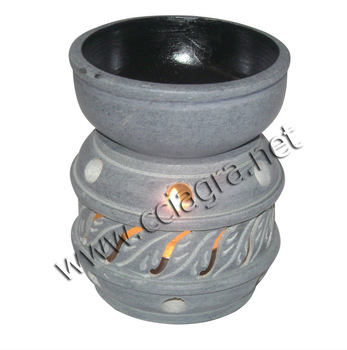 Grey Soapstone Aroma Oil Burner