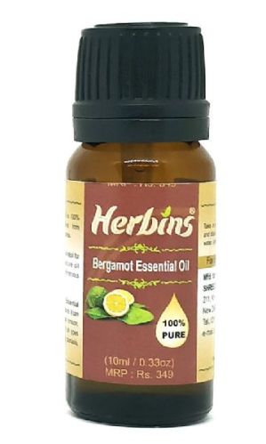 Herbins Bergamot Essential Oil 10ml, Color : Greenish/yellow