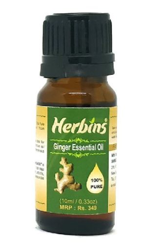 Herbins Ginger Essential Oil 10ml, Color : Light Yellow