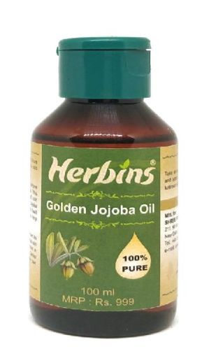 Herbins Golden Jojoba Oil 100 Ml, Color : Yellow/Clear