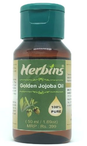 Herbins Golden Jojoba Oil 50ml, Color : Yellow/Clear