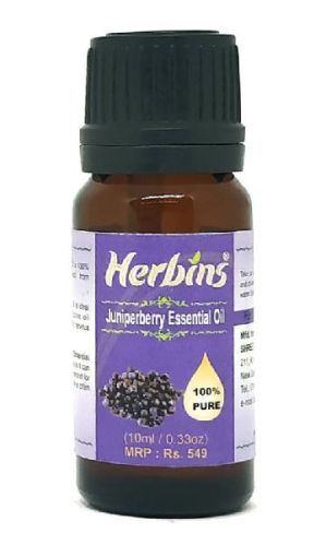 Herbins Juniperberry Essential Oil 10ml, Color : Pale Yellow