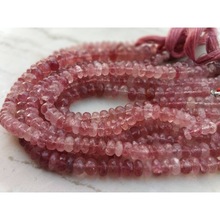Natural Pink Rutilated Quartz Gemstone Beads, Color : Blue