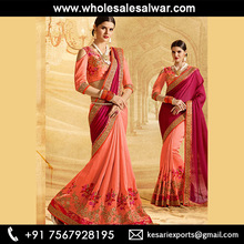 Chiffon Resham Work Fancy Sarees