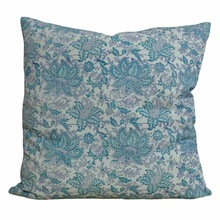 Square Hand Block Printed Cotton Cushion Cover, For Car, Chair, Decorative, Seat, Size : 50 X 50 Cms