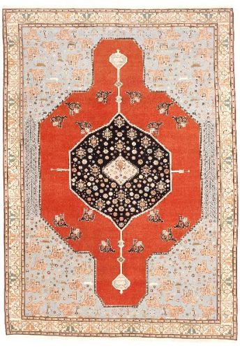 Serapi Hand Knotted Woolen Carpet. 8'7