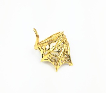 Gold Vermeil Fancy Design Ring, Main Stone : Without Stone