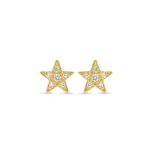 Star Shape CZ Set Stud Earring, Gender : Children's, Unisex, Women's