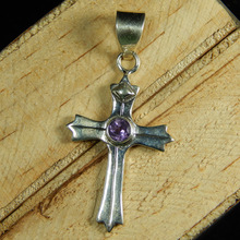 Amethyst Cross Pendant, Occasion : Gift