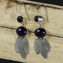 Amethyst Gemstone Handmade Earring