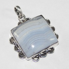 BLUE LACE AGATE Gemstone Pendant, Occasion : Wedding