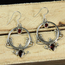 Garnet Gemstone Earring, Occasion : Engagement