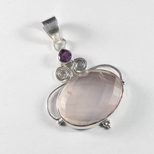 Rose Quartz Pendant, Occasion : Party