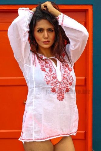 10 Pcs Lot Indian Cotton Embroidery Work Short Kurtis