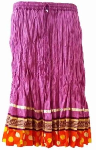 Brocade Designer Medium Size Lady Skirt, Color : Multicolored