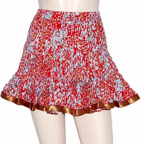 Hand Block Print Sanganeri Cotton Mini Skirt