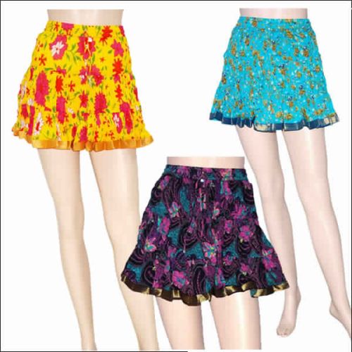 Rajasthani Cotton Mini Skirt, Color : Multi-Color
