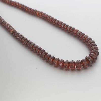 Gessonite Garnet Rondelle Shape Necklace, Occasion : Jewelry