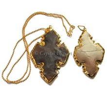 Crystal Export Accent Arrowheads Electroplated Necklace