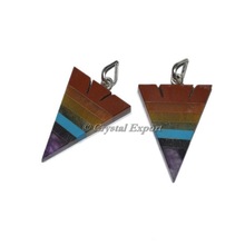 Bonded 7 Chakra Arrowhead Pendants, Occasion : Anniversary