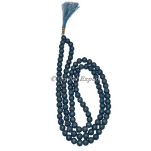 Druzy Agate Light Blue Plated Jap Mala