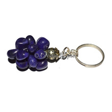 Dyed Amethyst Tumbled Grapes Keychain, Color : Gemstone