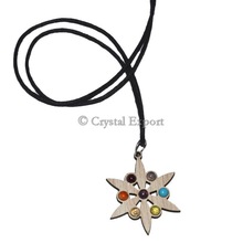 Flower Wooden Chakra Pendant, Occasion : Gift