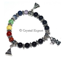 Gemstone Chakra Bracelets With Angels, Occasion : Gift, Wedding, Life