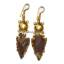 Crytalexport.com Jasper Arrowheads Turtile Earrings, Occasion : Anniversary, Engagement, Gift