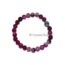 Pink Onyx Bracelets With Reiki, Gender : Men's, Women's