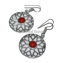 Red Coral Cabs Earring, Occasion : Anniversary, Engagement, Gift