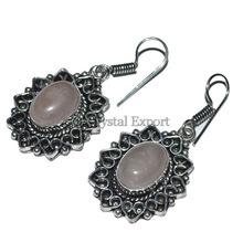 Crytalexport.com Rose Quartz Cab Earring