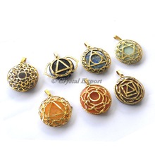 Seven Chakra Symbol Metal Pendants, Occasion : Anniversary