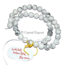 White Howlite Beads Strands